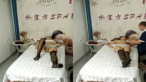 苗条贫乳黑丝少妇做SPA遭色狼技师强行内射 海报