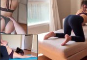 极品骚货化身瑜伽女学员，与猛男老师激情实战各种体位，棒棒糖挑逗深入探索 海报