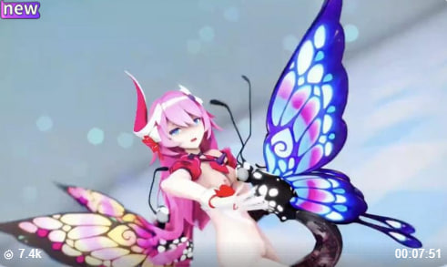 3DMMD金发虫娘全裸诱惑 无限热舞高潮不断！ 海报