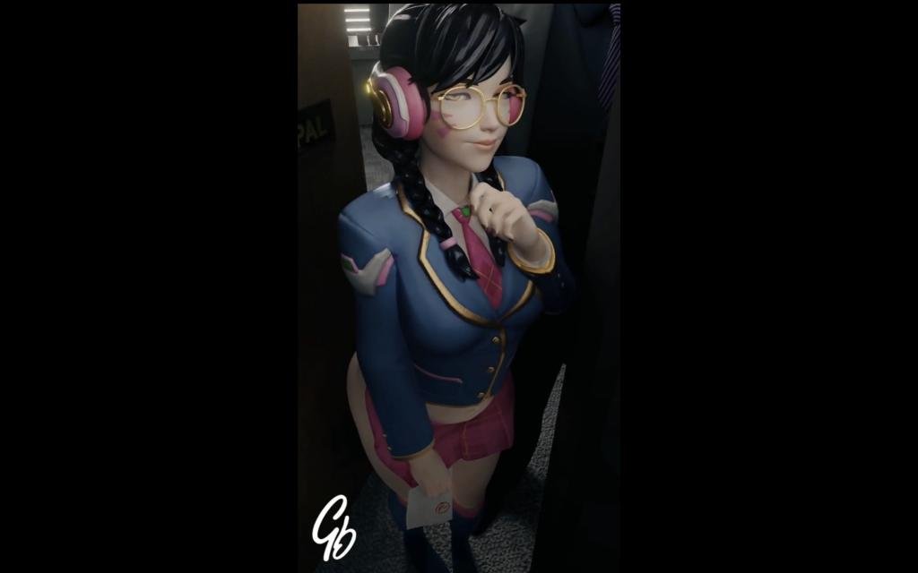 3D D.Va学园：淫荡女学生的课后诱惑 海报