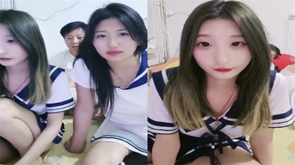 【3D奶糖】双飞清纯学生妹付费裸聊直播！激情啪啪大秀全程实录 海报