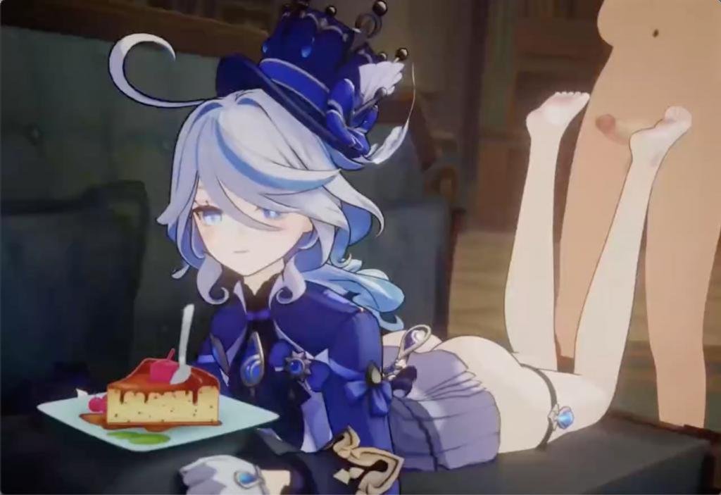 【3D原神】水神芙宁娜の足控天堂~淫乱高跟踩鸡巴强制射精play 海报
