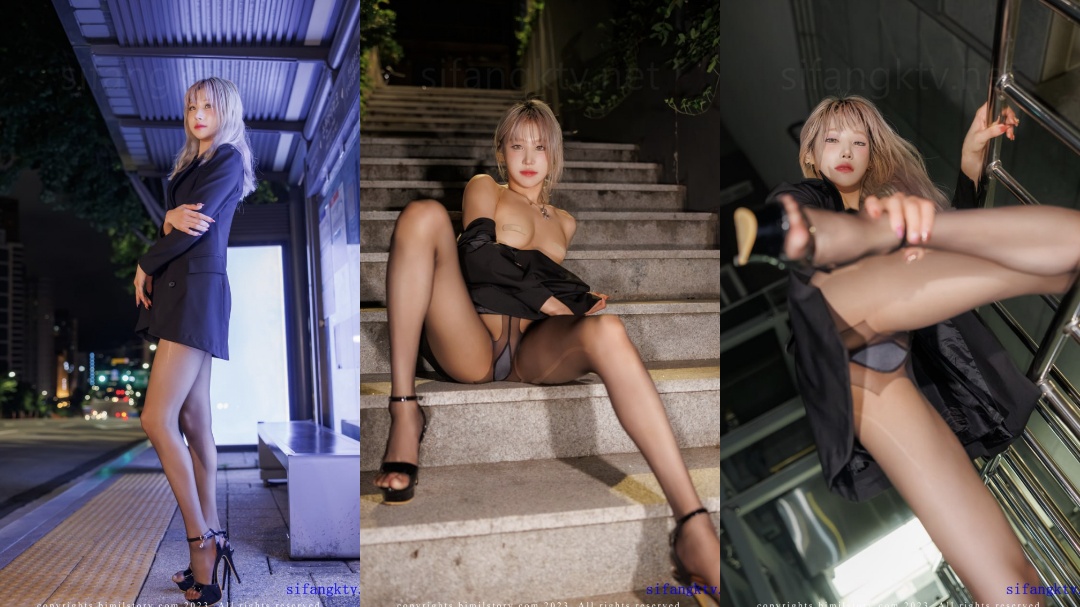 韩国 TAERI 户外露出 黑丝写真集 前女团成员 海报